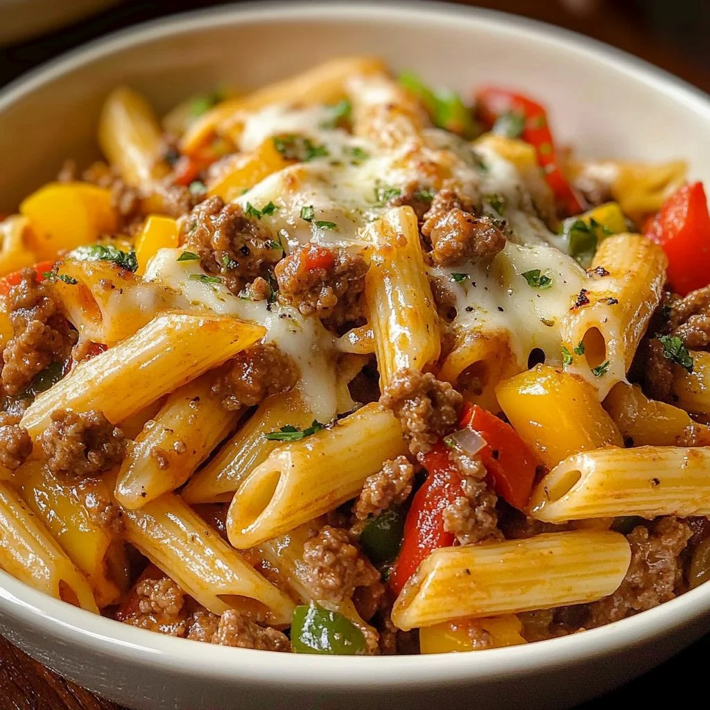 Budget-Friendly Philly Cheesesteak Pasta