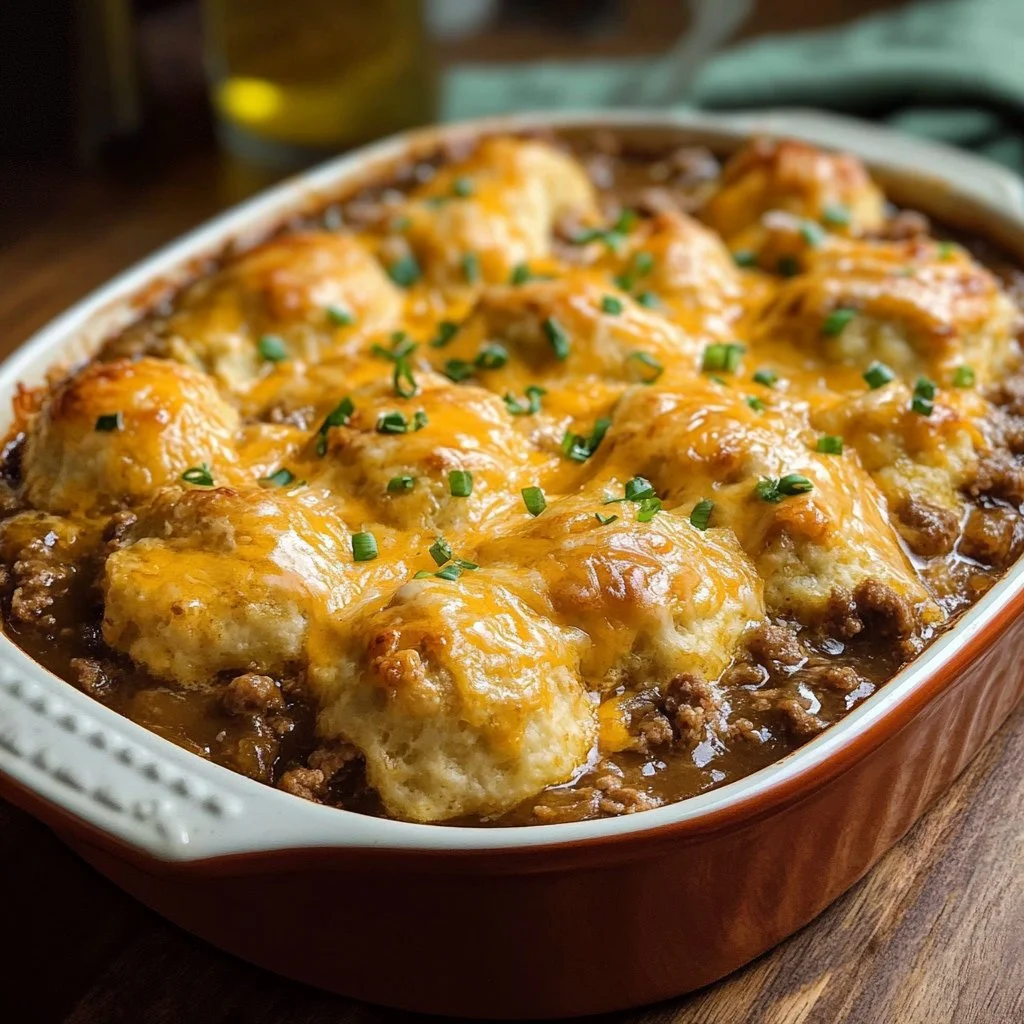 Cheddar Bay Hamburger Casserole
