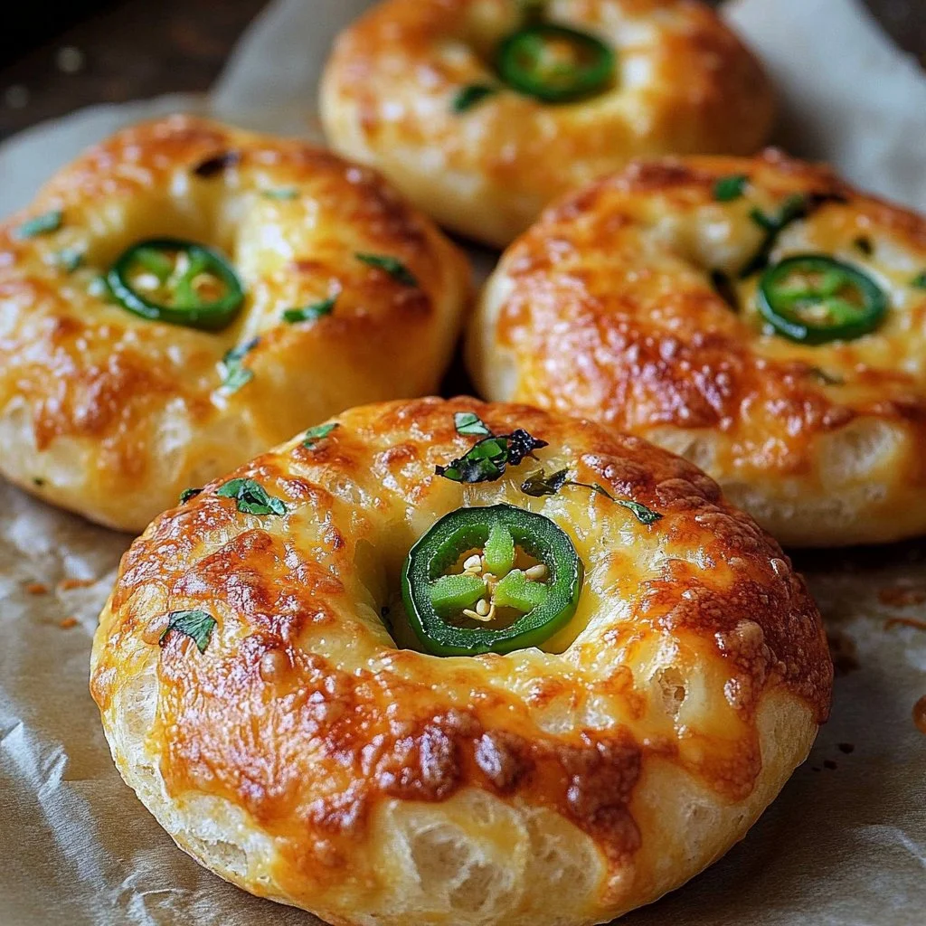 Jalapeno Cheddar Yogurt Bagels