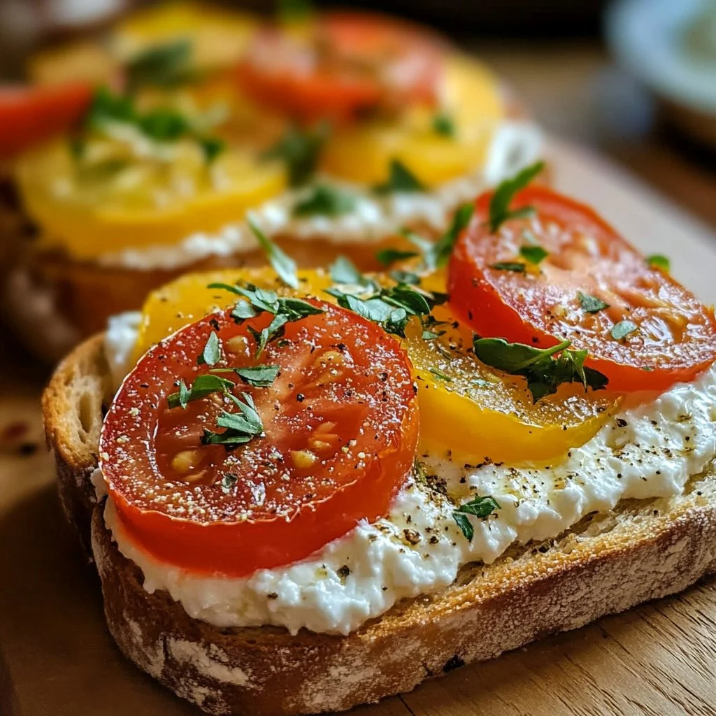 Tomato and Cottage Cheese Toast
